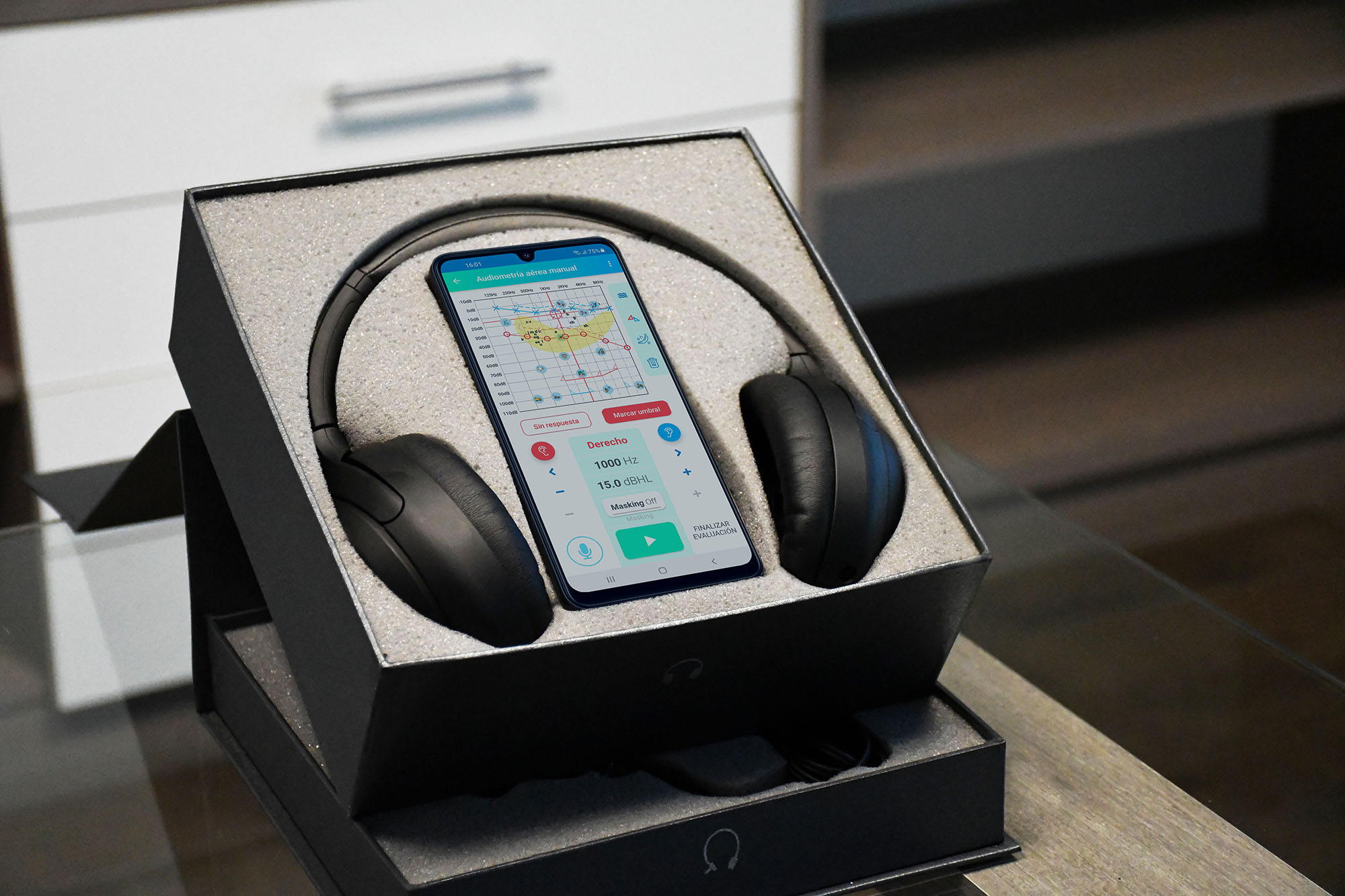Audiómetro pantalla